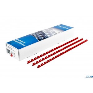 Grzbiet do bindowania DOTTS 6mm (100szt) czerwony
