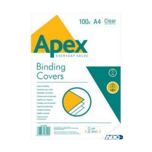 APEX okładki do bindowania PVC (przezroczyste) A4 op. 100szt. 6500501 FELLOWES