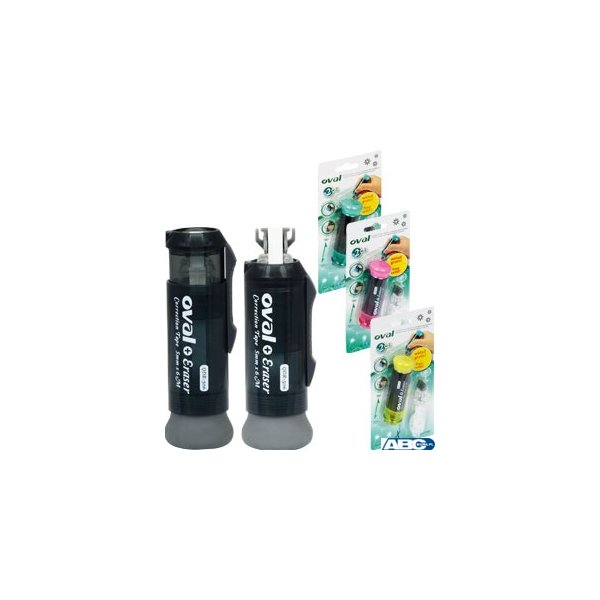 Korektor OVAL w taśmie QDR-506 z gumką do mazania, biały, 5mm x 6m OVAL 160-2095