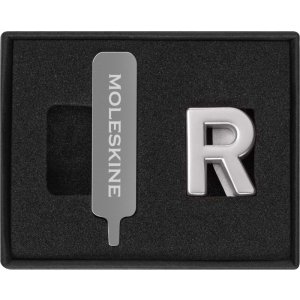 Przypinka MOLESKINE R, srebrna