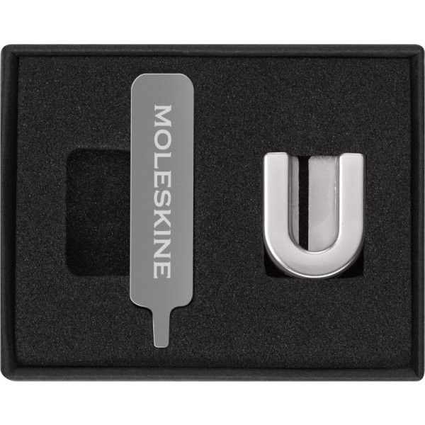 Przypinka MOLESKINE U, srebrna