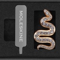 Przypinka MOLESKINE Crystal Snake 2025, złota