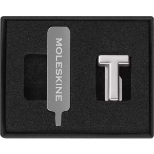 Przypinka MOLESKINE T, srebrna