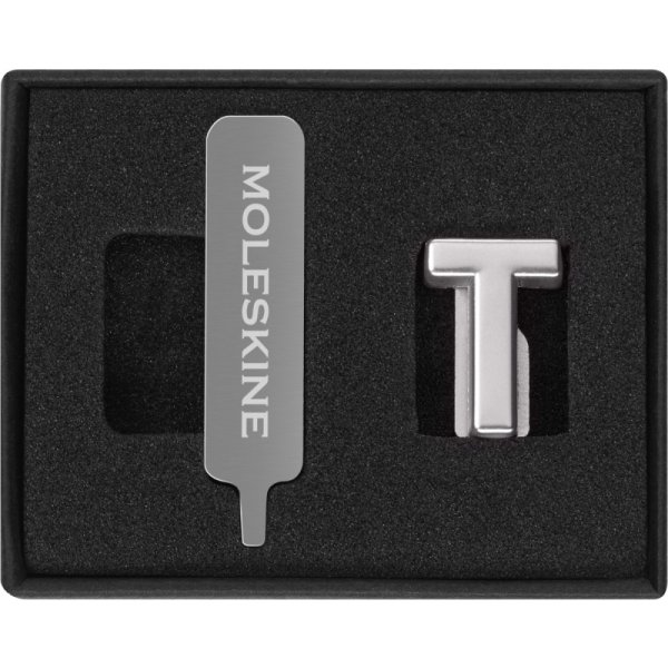 Przypinka MOLESKINE T, srebrna