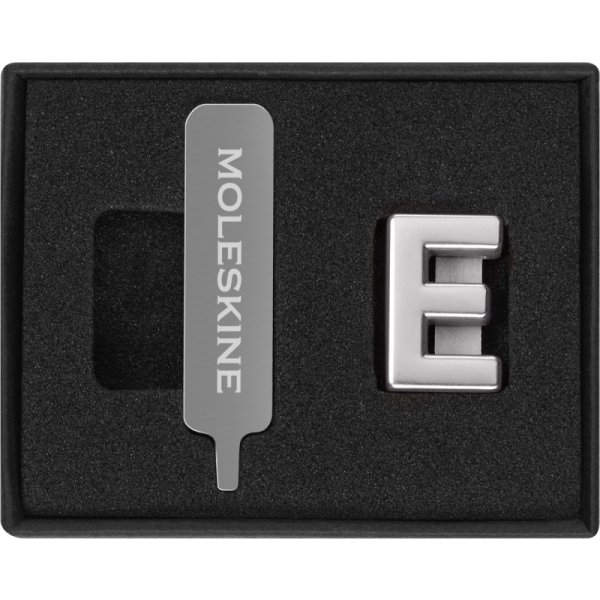 Przypinka MOLESKINE E, srebrna