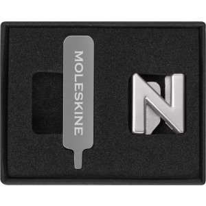 Przypinka MOLESKINE N, srebrna