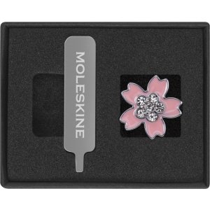 Przypinka MOLESKINE Sakura Pin Crystal Flower 2025, różowa