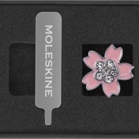 Przypinka MOLESKINE Sakura Pin Crystal Flower 2025, różowa