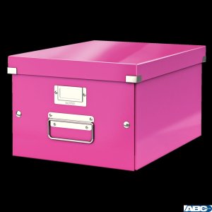 Pudło LEITZ C&S uniwersalne średnie WOW różowe 60440023