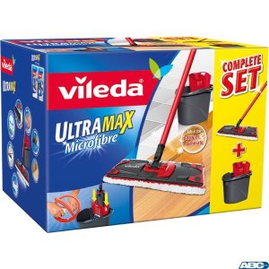 Zestaw w kartonie VILEDA ULTRAMAX mop płaski  +  wiadro  +  kij 11508