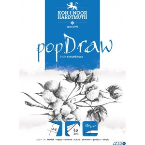 Blok rysunkowy POP DRAW A4 50 arkuszy 150g BLO-RYA4AR (X)