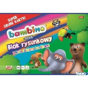 Blok rysunk. kol. kart.BAMBINO PLUS A3 16 k. złota i srebrna k. ST.MAJEWSKI (X)