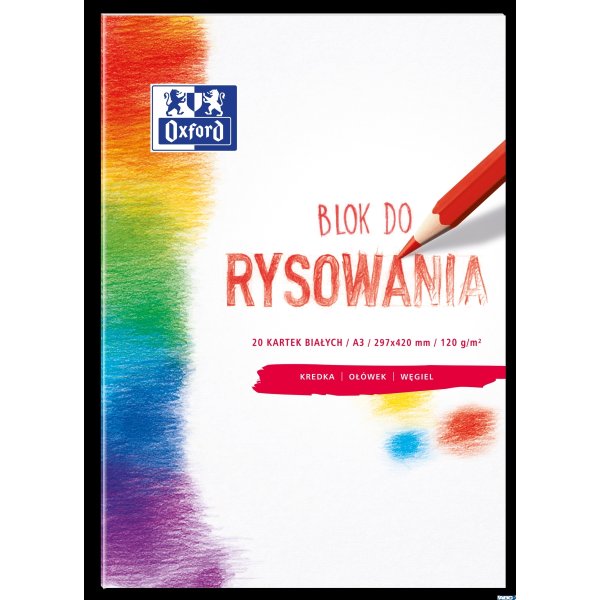 Blok rysowania OXFORD A3 20k 120G biały 400093197