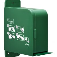 Dozownik do bandaży PLUM QuickSoft, pusty, do montażu na ścianie, zielony