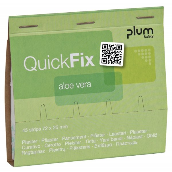 Plastry z aloesem PLUM QuickFix Aloe Vera, wkład, 45 szt.