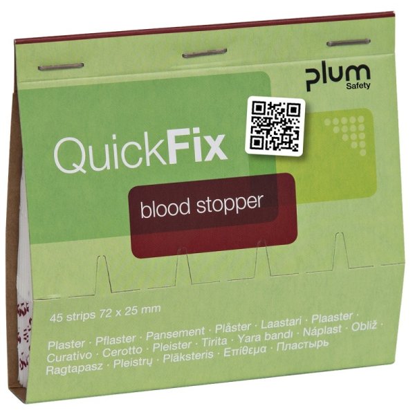 Plastry tamujące krwawienie PLUM QuickFix Blood Stopper, wkład, 45 szt.