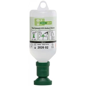 Płyn do oczu PLUM Eyewash, 0,9% chlorku sodu, z nakładką na oko, 500ml