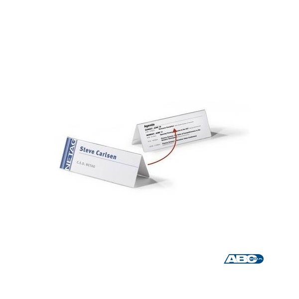 Identyfikator stołowy z akrylu 61/122x210 mm. Przezroczysty 803419 DURABLE