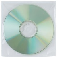 Koperty na płyty CD/DVD Q-CONNECT, 50szt., transparentny