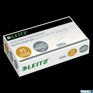 Zszywki Leitz białe, niewidoczne na papierze 24 / 6, 1000 szt., 55540000