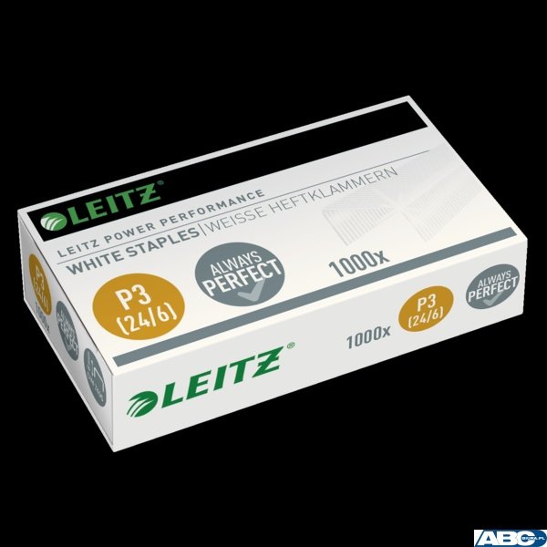 Zszywki Leitz białe, niewidoczne na papierze 24/6, 1000 szt., 55540000