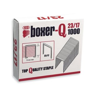 Zszywki ICO Boxer, 23 / 17, galwanizowane, 1000szt.
