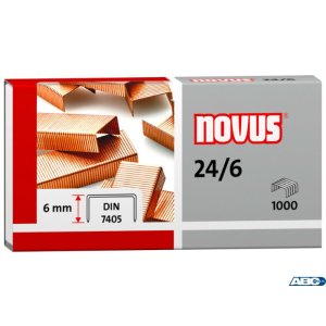 Zszywki miedziowane 24 / 6 1000szt NOVUS 040-0206
