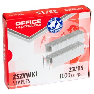 Zszywki OFFICE PRODUCTS, 23 / 15, 1000szt.