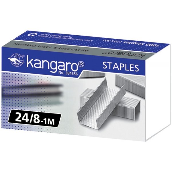 Zszywki KANGARO, No. 24/8-1M, 1000 szt.