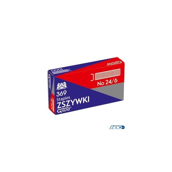 Zszywki 24/6 GRAND 369 10 paczek x 1000sztuk 110-1388