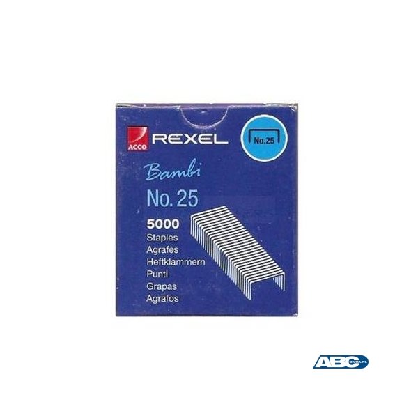 Zszywki nr.25(4mm) 1500szt. ACCO5020 REXEL BAMBI