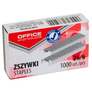 Zszywki OFFICE PRODUCTS, 26 / 6, 1000szt.