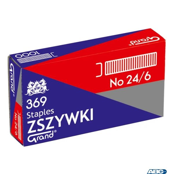Zszywki 24/6 GRAND 369 1 op. x 1000sztuk 110-1388