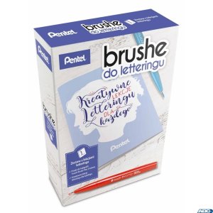 Zestaw do nauki kaligrafii-pisaki brush signpen  SES15C-EFGN-L PENTEL