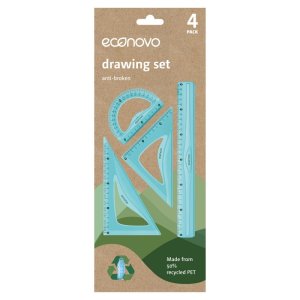 Zestaw geometryczny KEYROAD, 30cm, 4 szt., mix kolorów