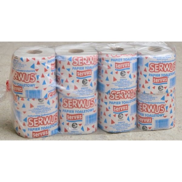 SERWUS Papier Toaletowy 1w szary 36mb / 64 sztuki 