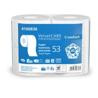 Papier toaletowy celulozowy VELVET Comfort, 2-warstwowy, 486 listków, 4szt., biały