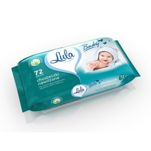 Chusteczki nawilżane LULA, z aloesem, 72szt., białe