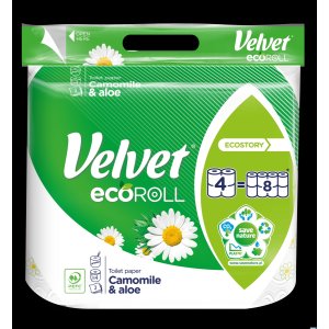 Papier toaletowy Velvet Ecoroll rumianek & aloes 4 rolki