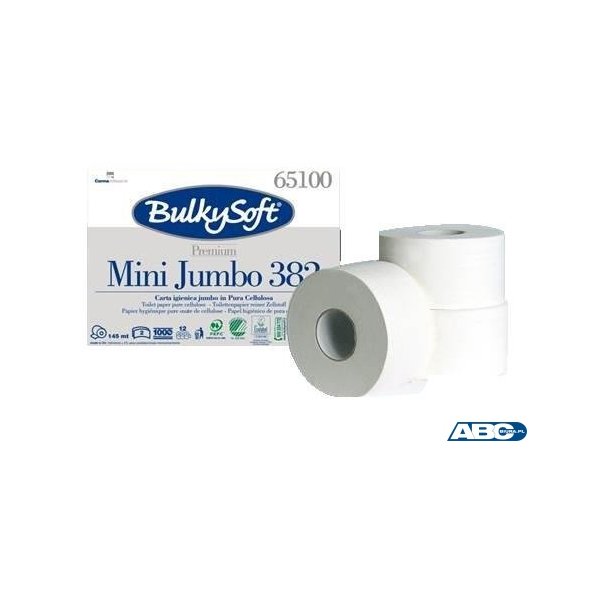 Papier toaletowy mini jumbo 2w 145m(12) 65100 BulkySoft 65908