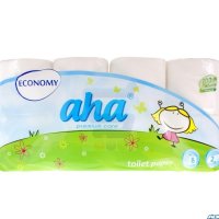 Papier toaletowy AHA ECONOMY (8 rolek) biały
