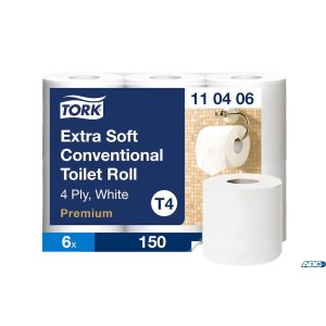 Papier toaletowy PREMIUM TORK biały 19m celuloza 110406 (6 rolek) ekstra soft
