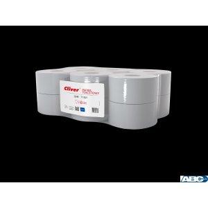 Papier toaletwoy jumbo Cliver 130 / 1 makulatura szary (opak 12 szt.) 6231