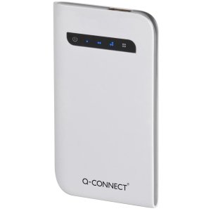 Powerbank, ładowarka przenośna Q-CONNECT, 3. 000 mAh, srebrna