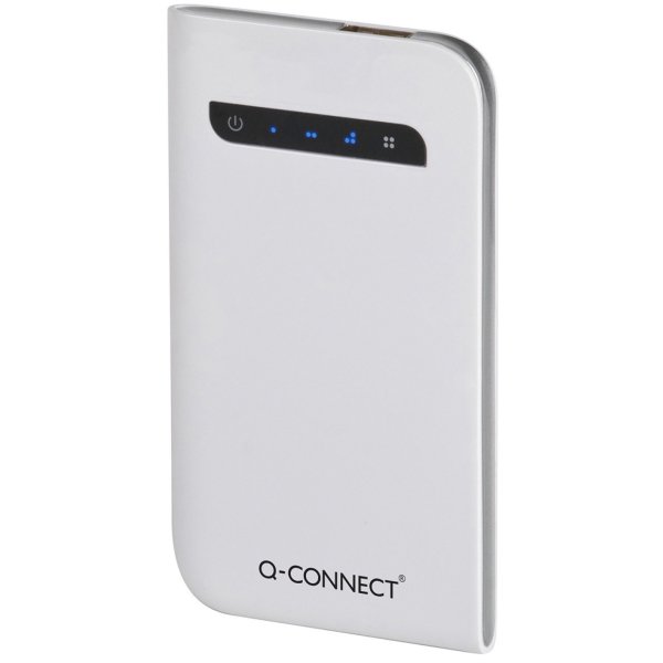 Powerbank, ładowarka przenośna Q-CONNECT, 3. 000 mAh, srebrna