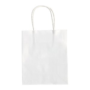 Torebka prezentowa, papierowa, 31x42x11cm, 110g / m2, kraft, biała