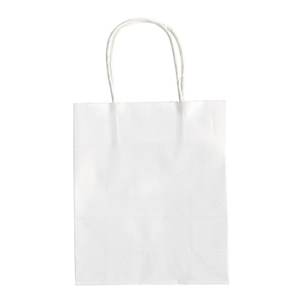 Torebka prezentowa, papierowa, 31x42x11cm, 110g/m2, kraft, biała