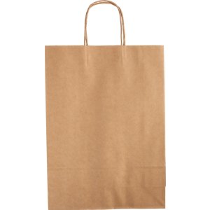 Torebka na prezenty KRAFT, papierowa, 31x11x42 cm, gr. 125g / m2, brązowa