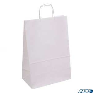 Torba papierowa ECOBAG 305x170x425mm biała 100g ekologiczna