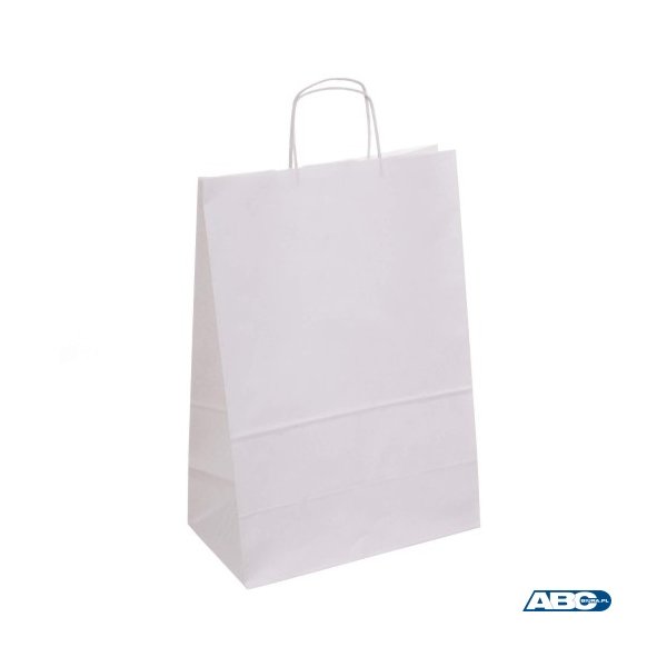 Torba papierowa ECOBAG 305x170x425mm biała 100g ekologiczna